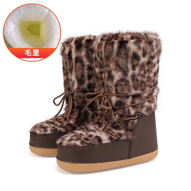 New Winter Women Shoes Exquisite Plush Ultra Warm Snow Boots for Woman Comfort Platform Outdoor Boots Designer Shoes Botas Mujer