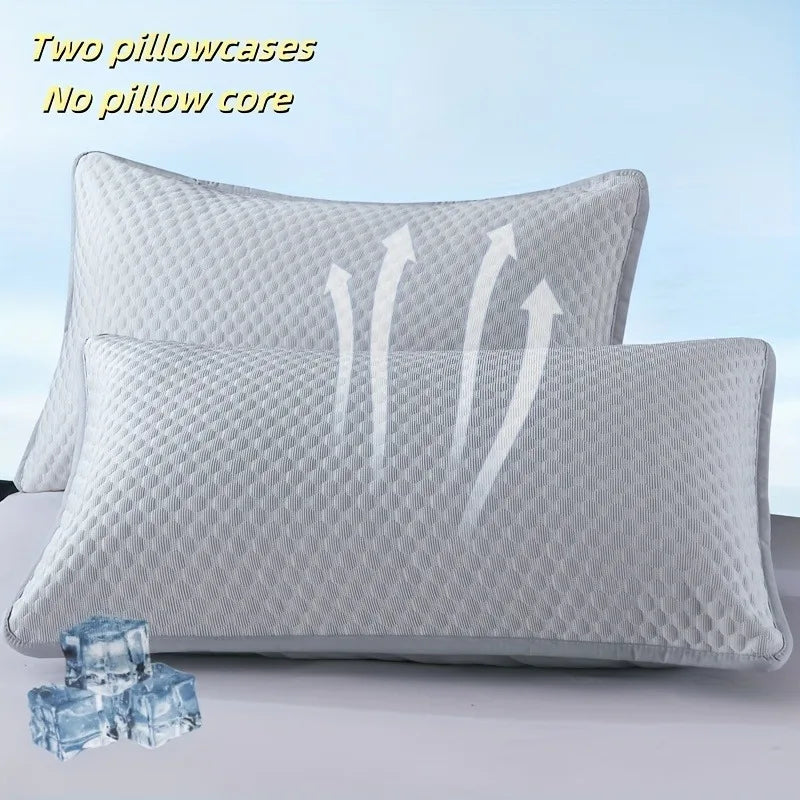 Cooling Fabric Pillowcases/Ideal for Hot Sleepers/Breathable and Cool/Essential for Summer and Skin-friendly for Cozy Sleep