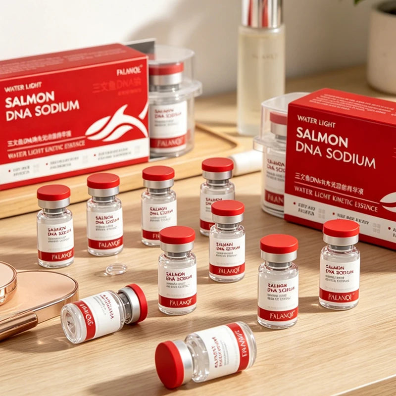 Salmon DNA Sodium Serum PDRN Collagen Facial Serum Whitening Firming Elasticity Skin Renewal Repair Korean Beauty 10pcs/pack
