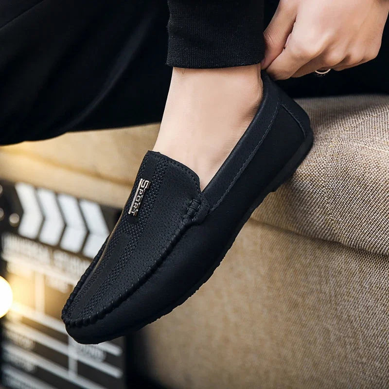 Summer Suede Men's Flat Shoes Lightweight Mens Loafers Fashion Male Slip-on Business Male Moccasins Driving Zapatos Para Hombres