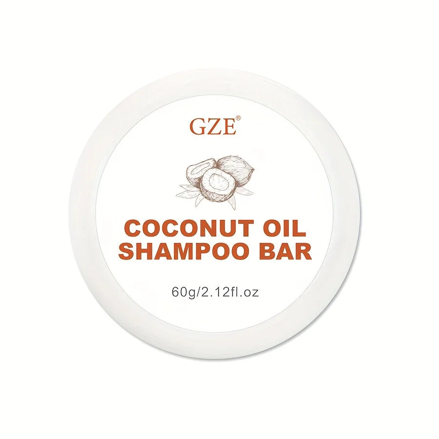 GZE Coconut Oil Shampoo Bar, Moisturizing Bar Shampoo for Dry Hair