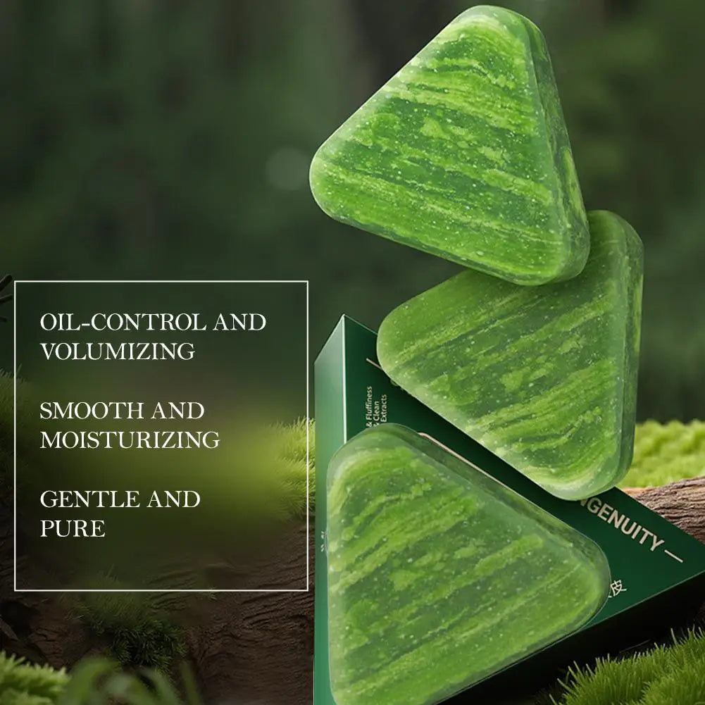 Cypress Leaf Usman Grass Shampoo Soap Bar Oil Control Clean Itchy Scalp Relief Hair Smoothing Voluming Refreshing Solid Shampoo