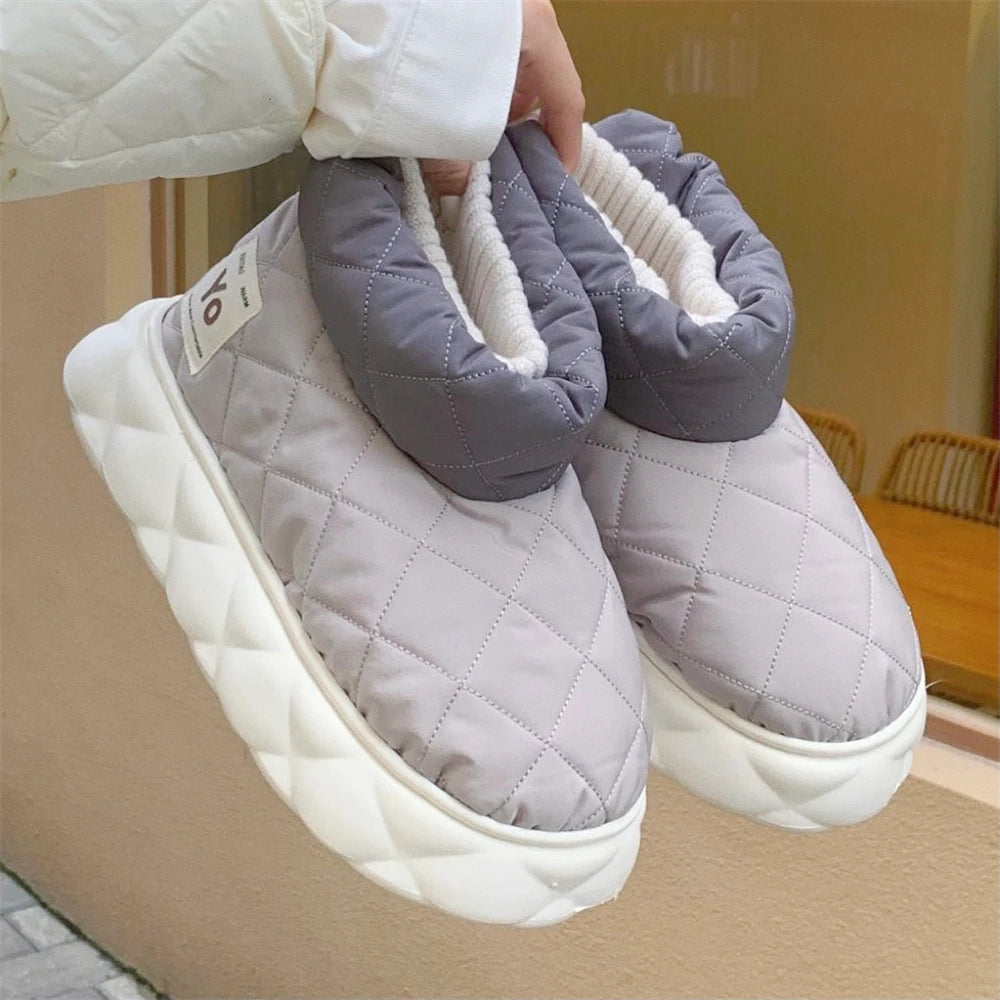 Fashionable Sporty Winter Snow Boots Men Women Waterproof down Cloth Thick Bottom Short Boots Cotton Shoes Trendy Cool