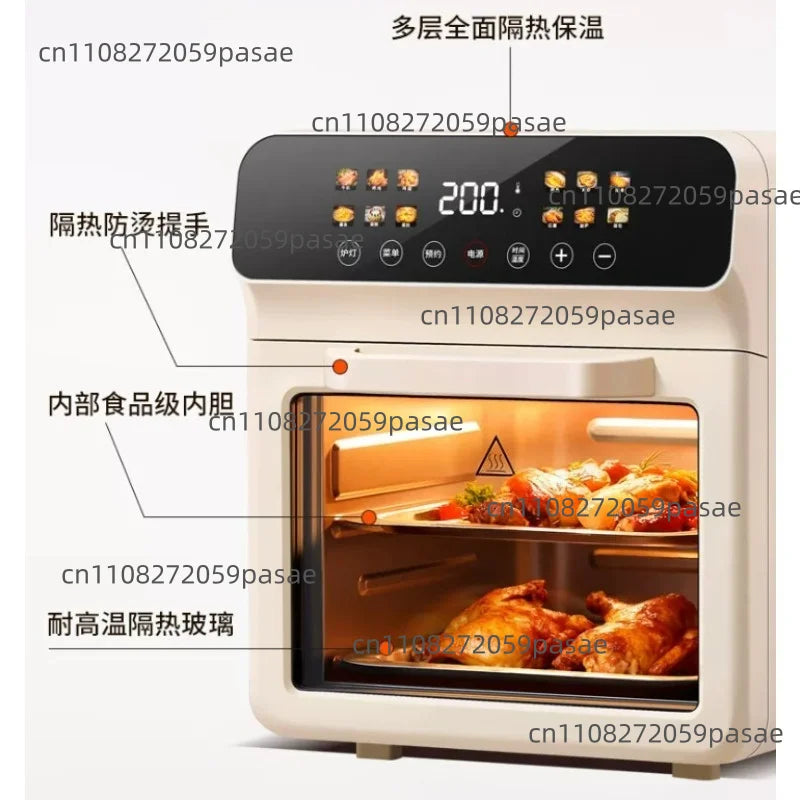 Large-Capacity Touchscreen Smart Multi-Function Air Fryer and Oven Combo for Home Use