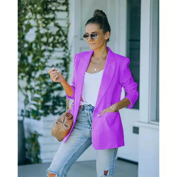 Women's Oversized Casual Blazer Open Front Long Sleeve Office Business Casual Suit Jacket Lightweight Spring Work Coat