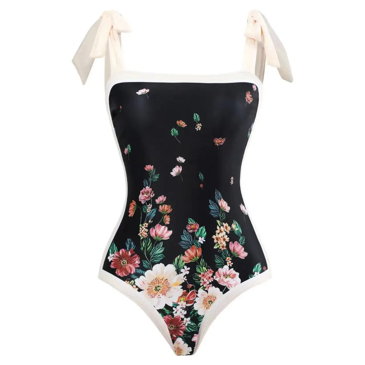 Sexy Slimming One-Piece Swimsuit Women's Beach Dress Set Fashionable Thermal Spa Swimming Bikini Full Coverage Fixed Chest Pad