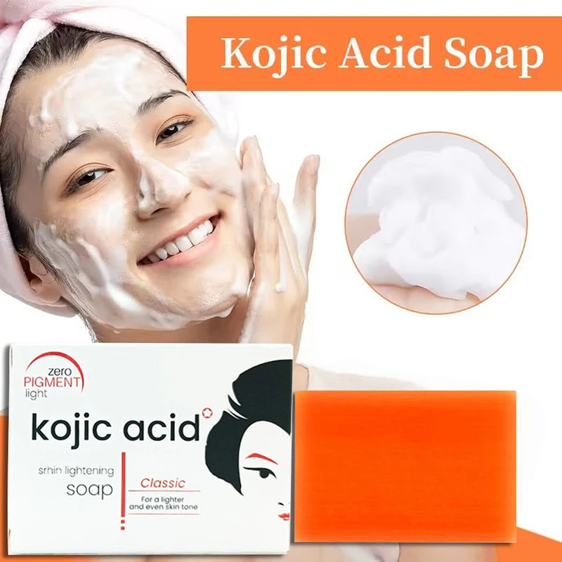 Kojic Acid Soap Face Body 100g Handmade Papaya Soap Deep Cleansing Brightening Skin Whitening Soap For Daily Facial Cleansing
