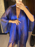 8 Colors Bikini Cover Up Tassel Beach Dress Tunics Swimsuit Bathing Suit Women Shining Cover Ups for Swimwear Women Pareo Plage