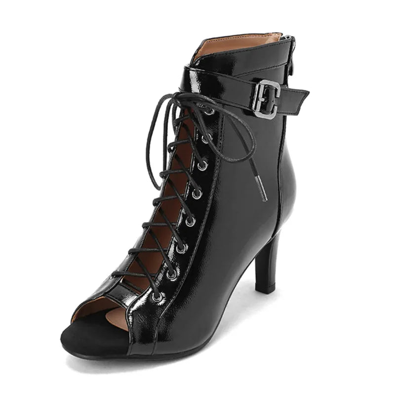 2022 New Salsa Jazz Tango Dance Shoes Black High Quality Soft Rubber Sole Dance Booties Bachata Latin Dancing Outdoor For Women