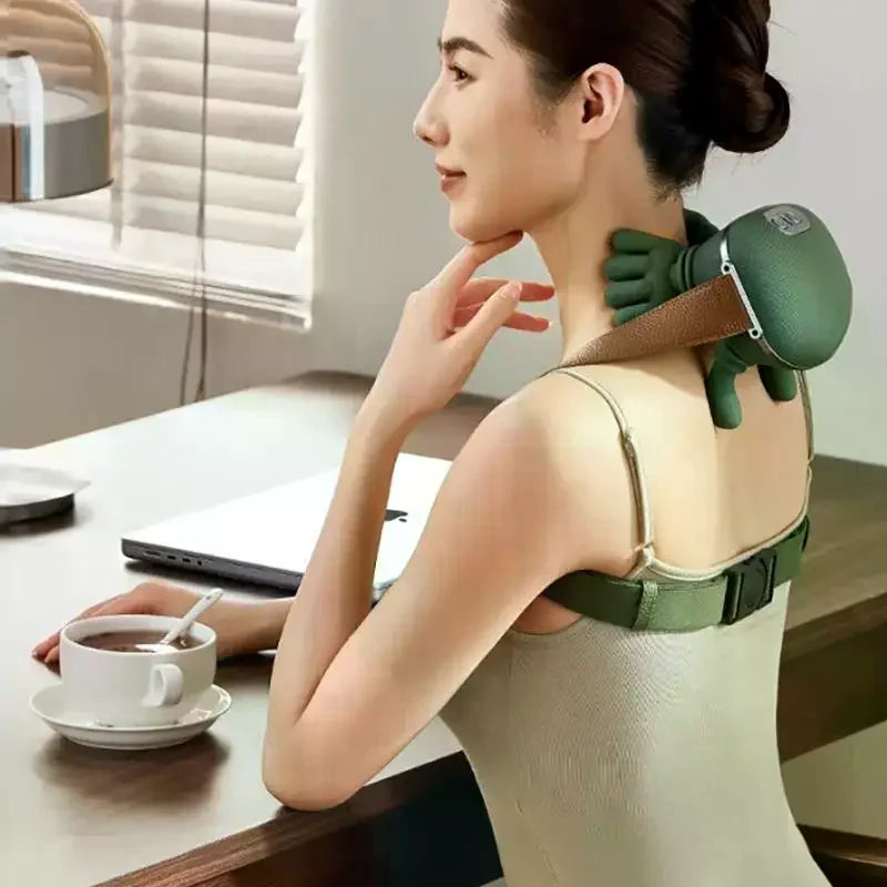 Massager Bionic Finger Neck Shoulder Trapezius Muscle Relax Neck Cervical Kneading Massage Shawl Brushless Motor Neck Masajeador