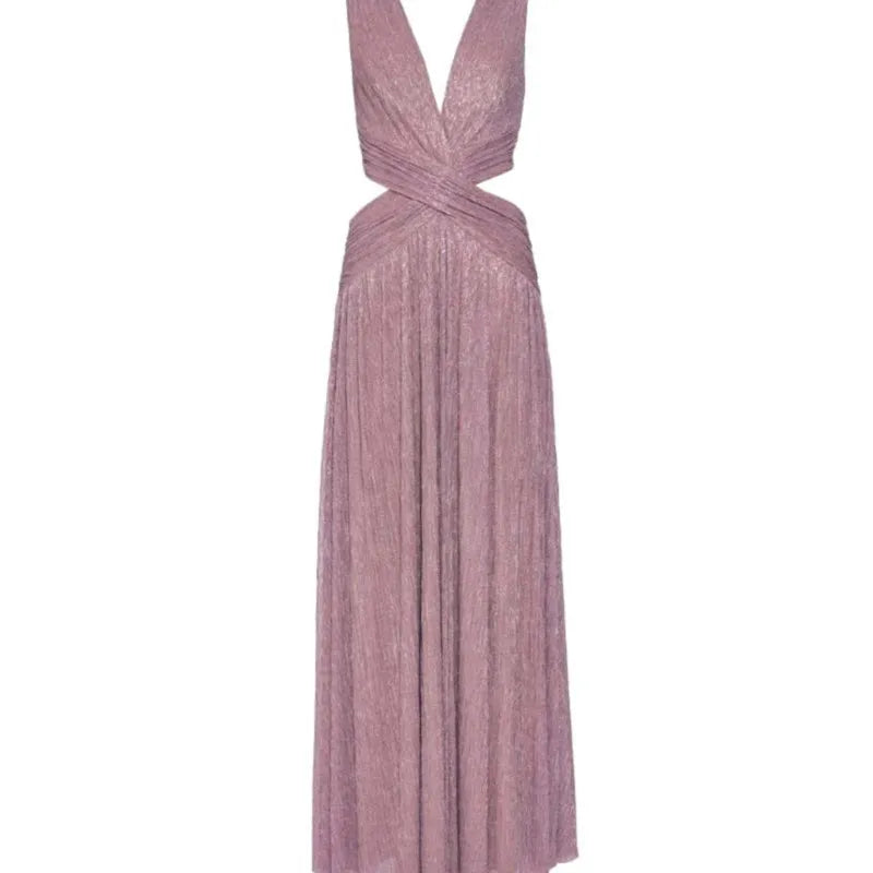 Elegant Dress Temperament Evening Dresses Sexy Vestidos Largos Hot Style French Solid Color Sleeveless Backless Slit Slim Party