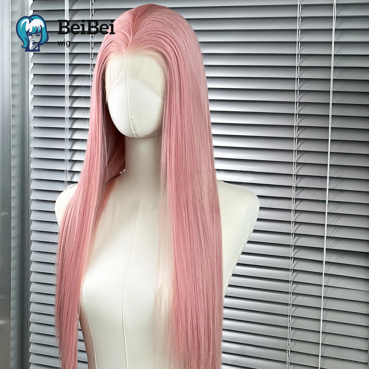 13×4 Rose Pink Synthetic Lace Front Wigs 26inch Long Straight for White Women Heat Resistant Fiber Peluca for Cosplay Daily Wear