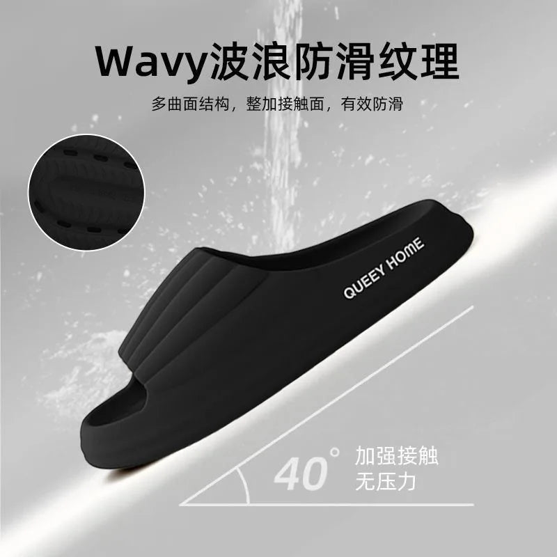Slippers 2025 Summer Indoor Home Bathroom Anti slip External Wear Anti odor Male and Female Couples Can Wash with Water
