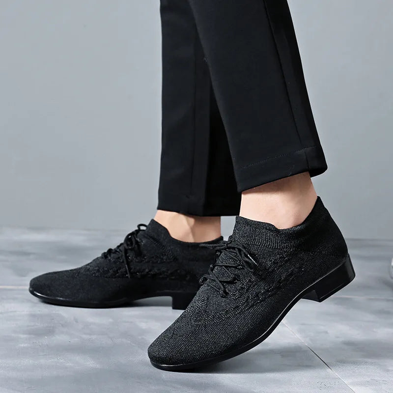 Salsa Dance Shoes Men Latin Dance Shoes Let in Air Soft Sole Men's Tango Ballroom Modern Dancing Shoes Sneakers Man Adult