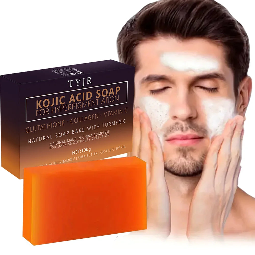 Turmeric Kojic Acid Soap Massage Soap Handmade Soap for Face and Bath for Deep Cleansing, Exfoliation, Body Moisturizing