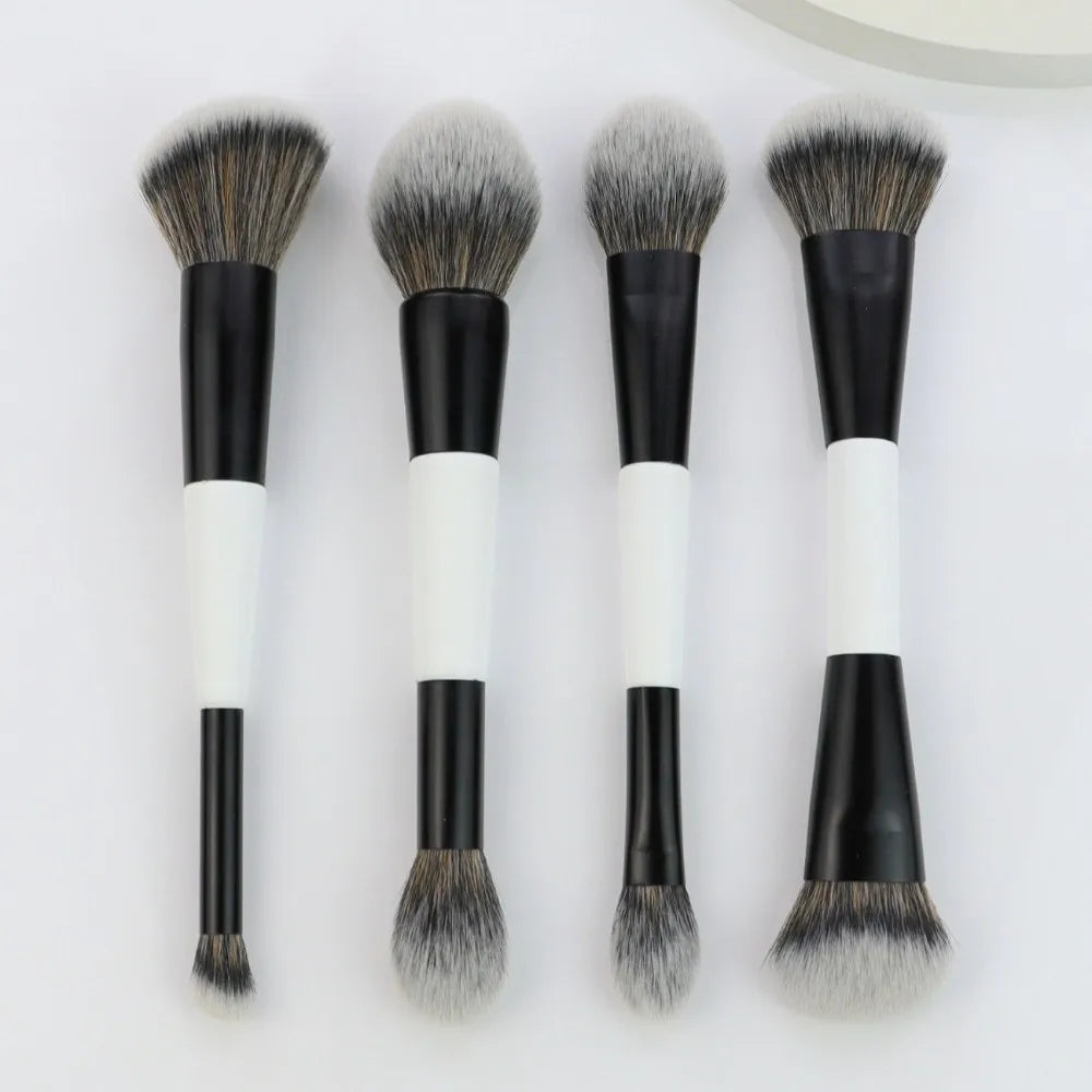 Dual-Ended F4 Contour Face Brush High Coverage Cosmetic Beauty Makeup Brushes Multi-purpose Eyeshadow Concealer Brushes