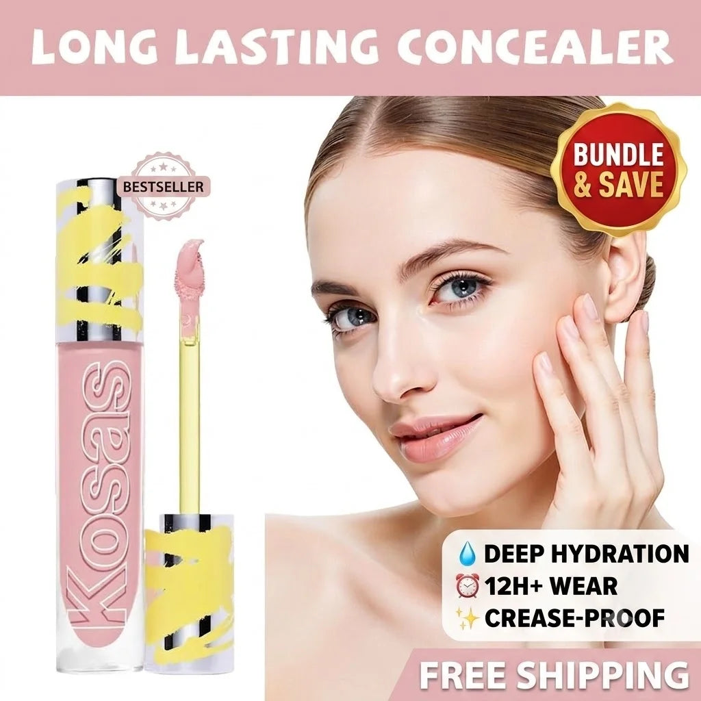 Kosas 5.3ml Face Liquid Concealer Cream Crease-Free Smooth Hydrating Under Eye Dark Circles Acne Scar Blur Cover Cosmetics