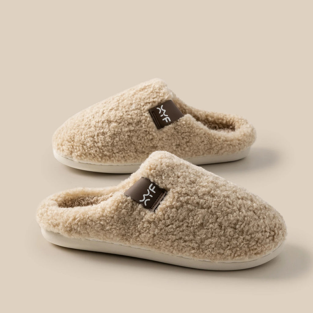 Cozy Furry Slippers for Women, Warm Non-Slip Indoor Shoes, Plush Fleece Lining & Soft Sole for Home Comfort in Winter