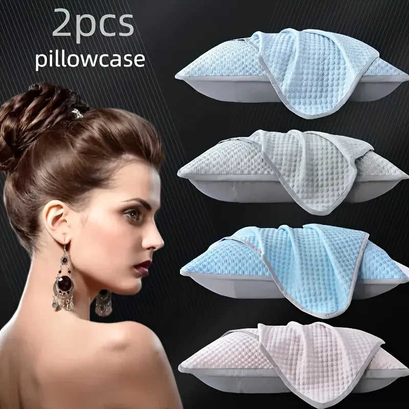 Cooling Fabric Pillowcases/Ideal for Hot Sleepers/Breathable and Cool/Essential for Summer and Skin-friendly for Cozy Sleep