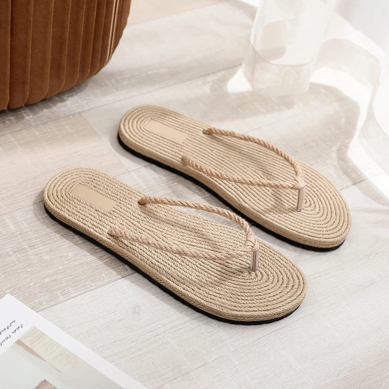 Fashion Slippers Home Shoes Women Bohemian Ethnic Style Flat Shoes Female Sandals Sandals Beach Slipper Flip Flops Zapatos