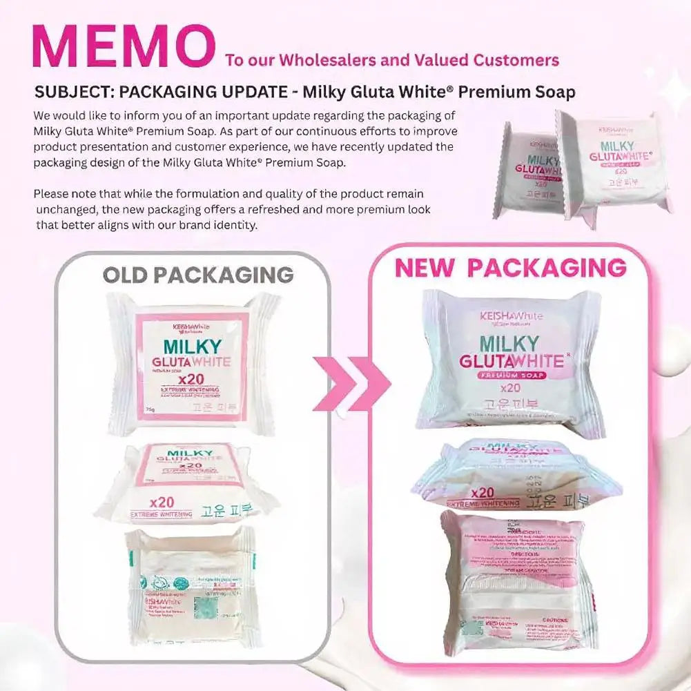 1/2/3PCS Korean MILKY GLUTAWHITE Premium Soap 70g Deep Cleansing Nourishing Rich Foam Soap Efficient Body Face Cleansing Care