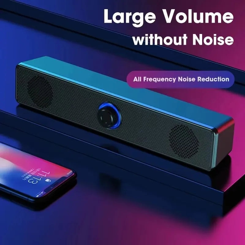 Music Soundbar Computer Caixa De Som Wired and Wireless Bluetooth Speaker Portable Sound Box Bar for PC TV Laptop Desktop Bocina