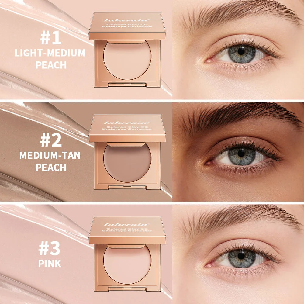 Lakerain Undereye Color Correction Concealer Waterproof Moisturizes Bright Skin Fine Clay Texture Quickly Covers Dark Circles