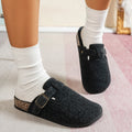 Women's Fashionable Home Slippers, Autumn and Winter Outdoor Commuting Home Warm Closed-Toe Slippers