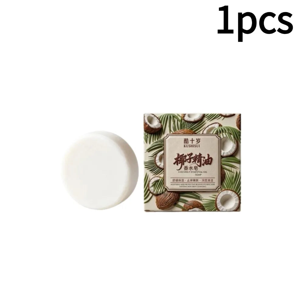 Coconut Milk Soap Pure Plant Extract Handmade Soap Deep Cleansing & Oil Control,Gentle Soothing & Moisturizing Skin Clean Soap
