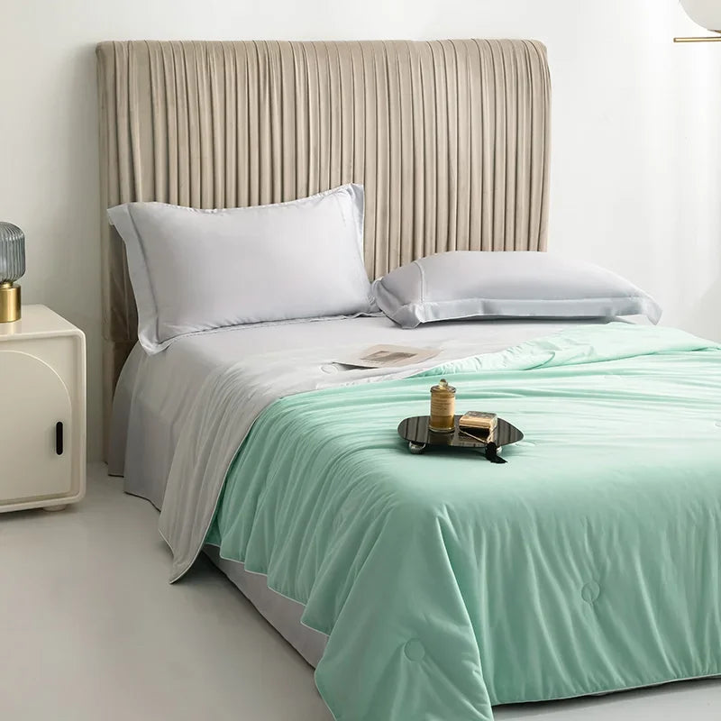 Cold Silky Summer Blanket Cooling Fabric Air Condition Quilt Cool Blankets for Beds Double Side Lightweight Cooled Comforter