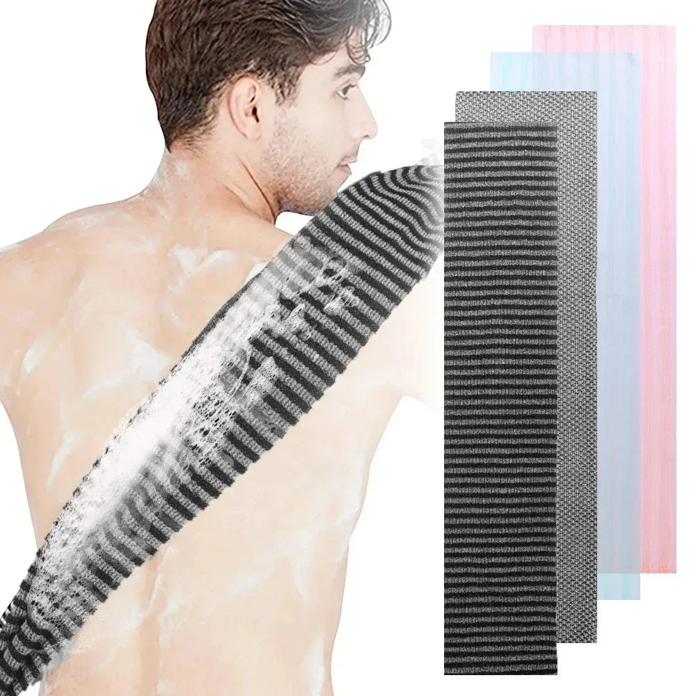 Japanese Korean Style Gentle Foaming Bath Shower Scrubber Towel for Back Exfoliation Home Use Long Unisex Bathing Accessory Soft