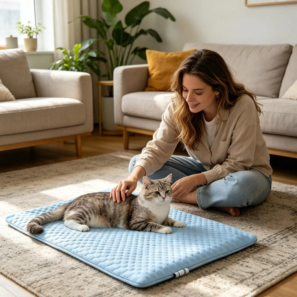 Summer Pet Mat Cooling Dog Pad For Dogs Cat Blanket Sofa Breathable Pet Bed Washable Self Cooling Cat Ice Pad Pet Supplies