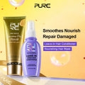 PURC 24K Gold Hair Mask & Leave-In Hair Conditioner Spray Set Keratin Treatment Repair Damaged Frizz Split Ends Hair Care