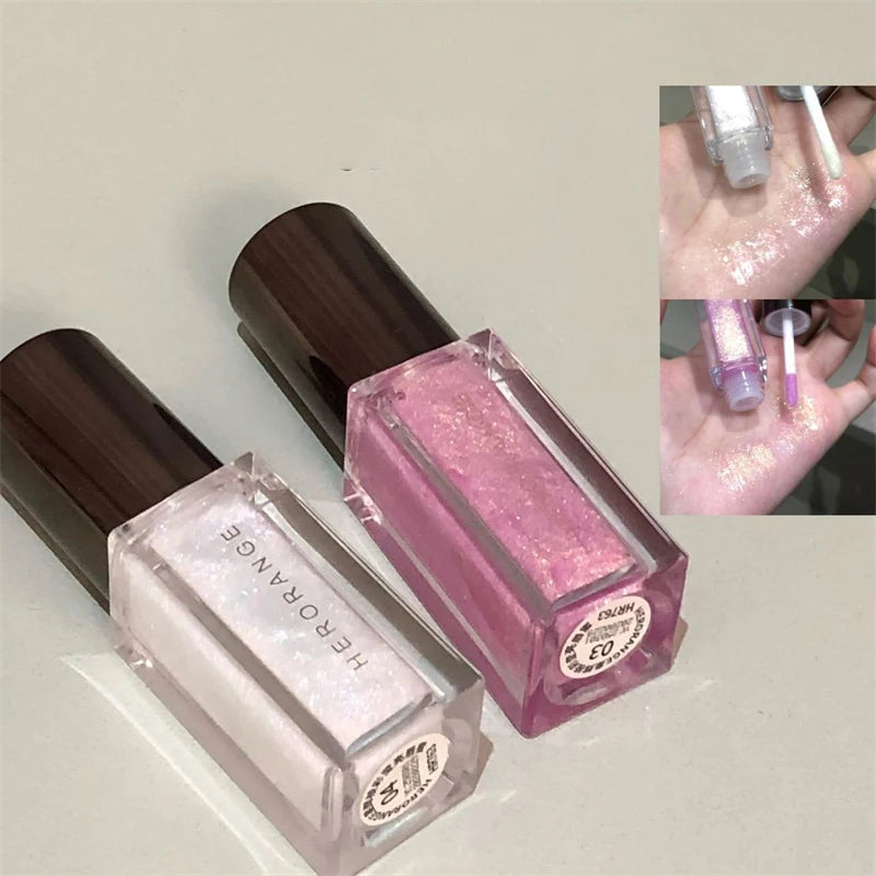 Star Shine Glitter Lip Gloss Water Light Mirror Shimmer Lip Tint Lasting Moisturizing Non Sticky Glossy Liquid Lipstick Makeup