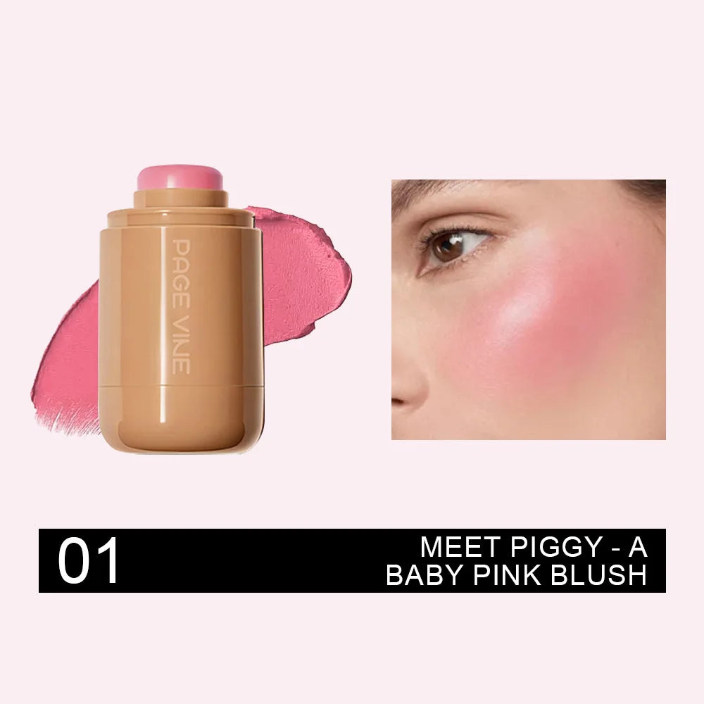 Multi-use Blush Stick Lip Cheek Eyes 3-in-1 Cream Blush Natural Matte Nude Makeup Long Lasting