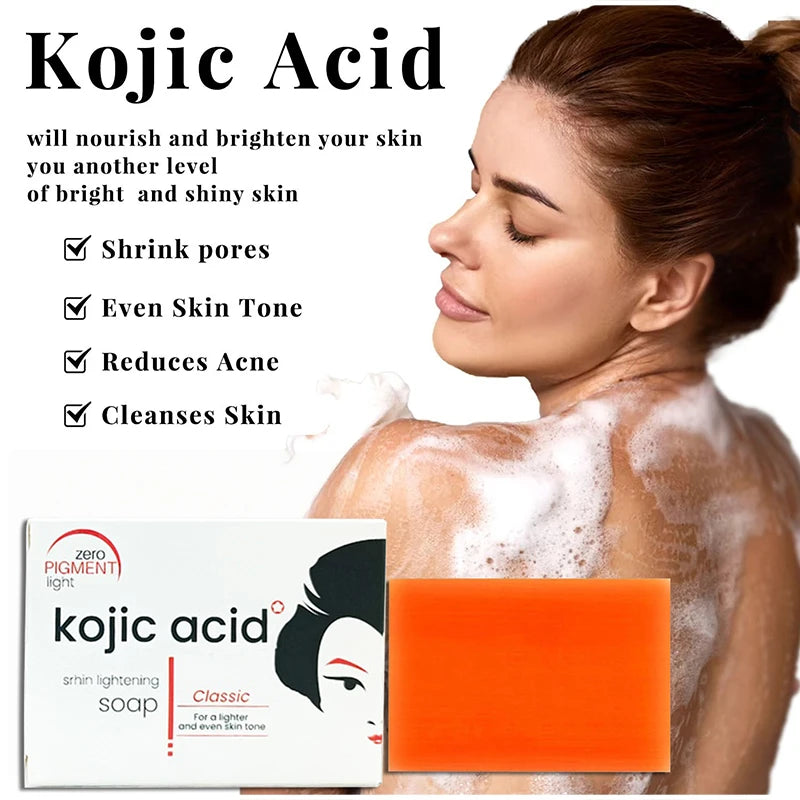 Kojic Acid Soap Face Body 100g Handmade Papaya Soap Deep Cleansing Brightening Skin Whitening Soap For Daily Facial Cleansing