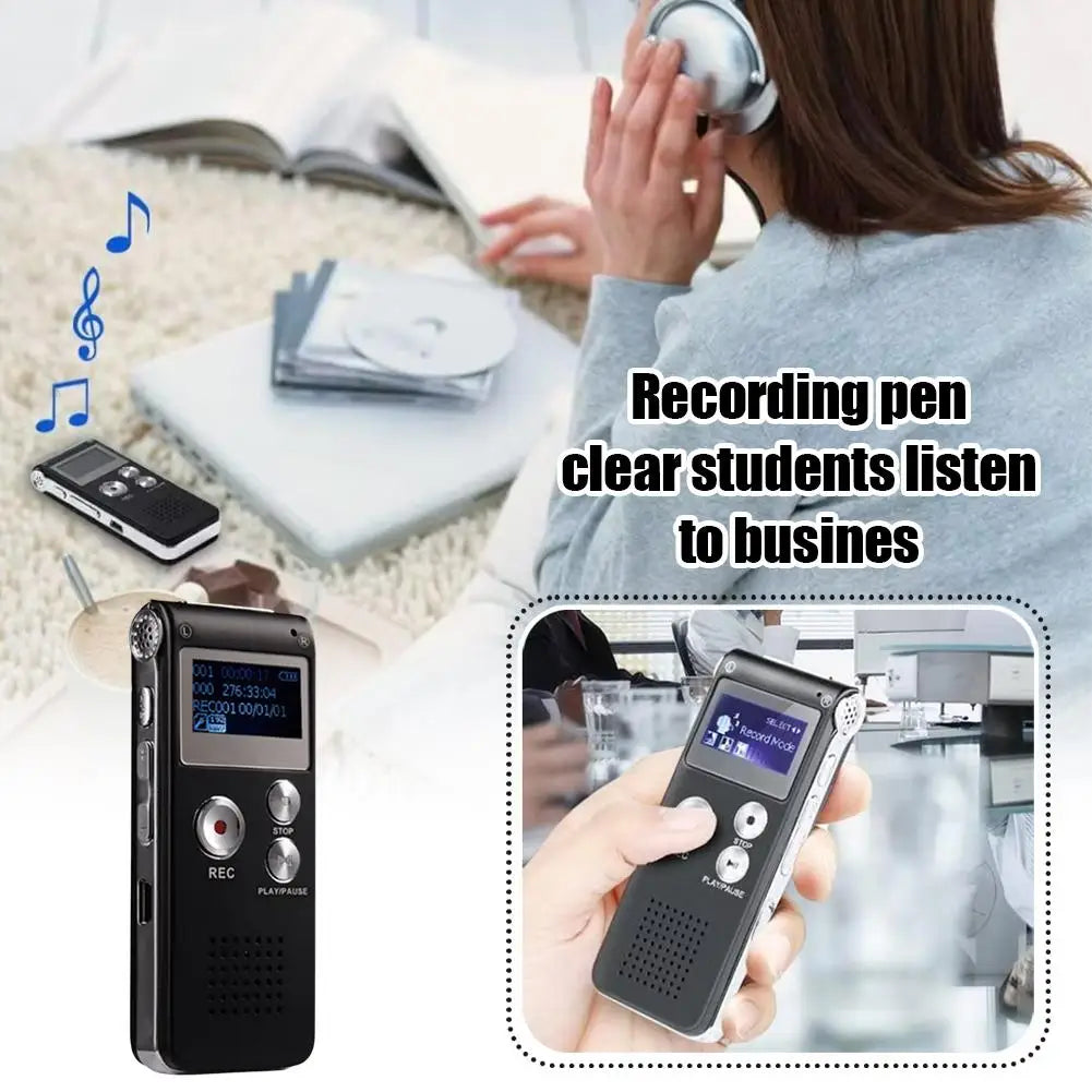 Digital Voice Activated Recorder One‑Click Recording Noise Reduction MP3 Player USB Mini Audio Recording Pen For Conference