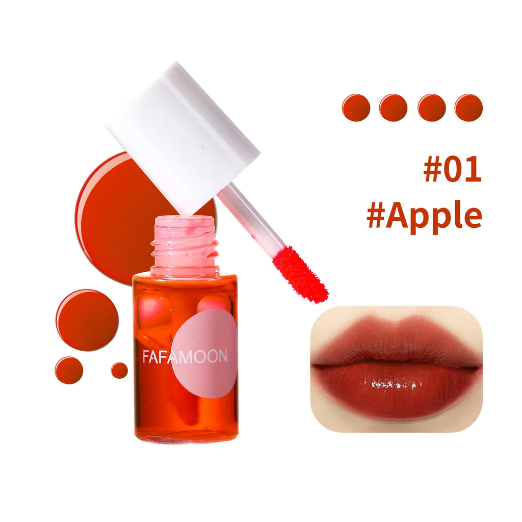 Fruity Lip Tint Water Gloss Tint, Moisturizing Waterproof Liquid Lipstick, Non-Stick, High Pigment, Long-Lasting Vibrant Colors