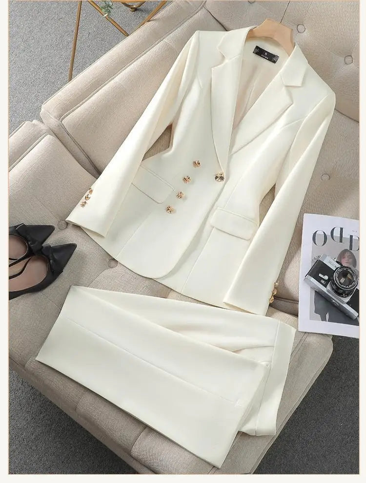 Women New Elegant Fashion Slim Fit Executive Business Commuting Workwear Professional Suit Set Business Suit Workwear Office