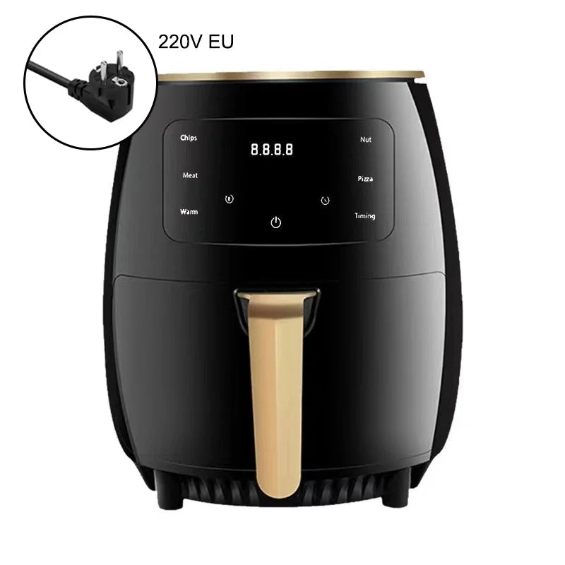 6L Air Fryer Multi-functional Intelligent Touch Screen Oven Large Capacity Electro Mechanical  Deep Fryer for Home  Airfryer