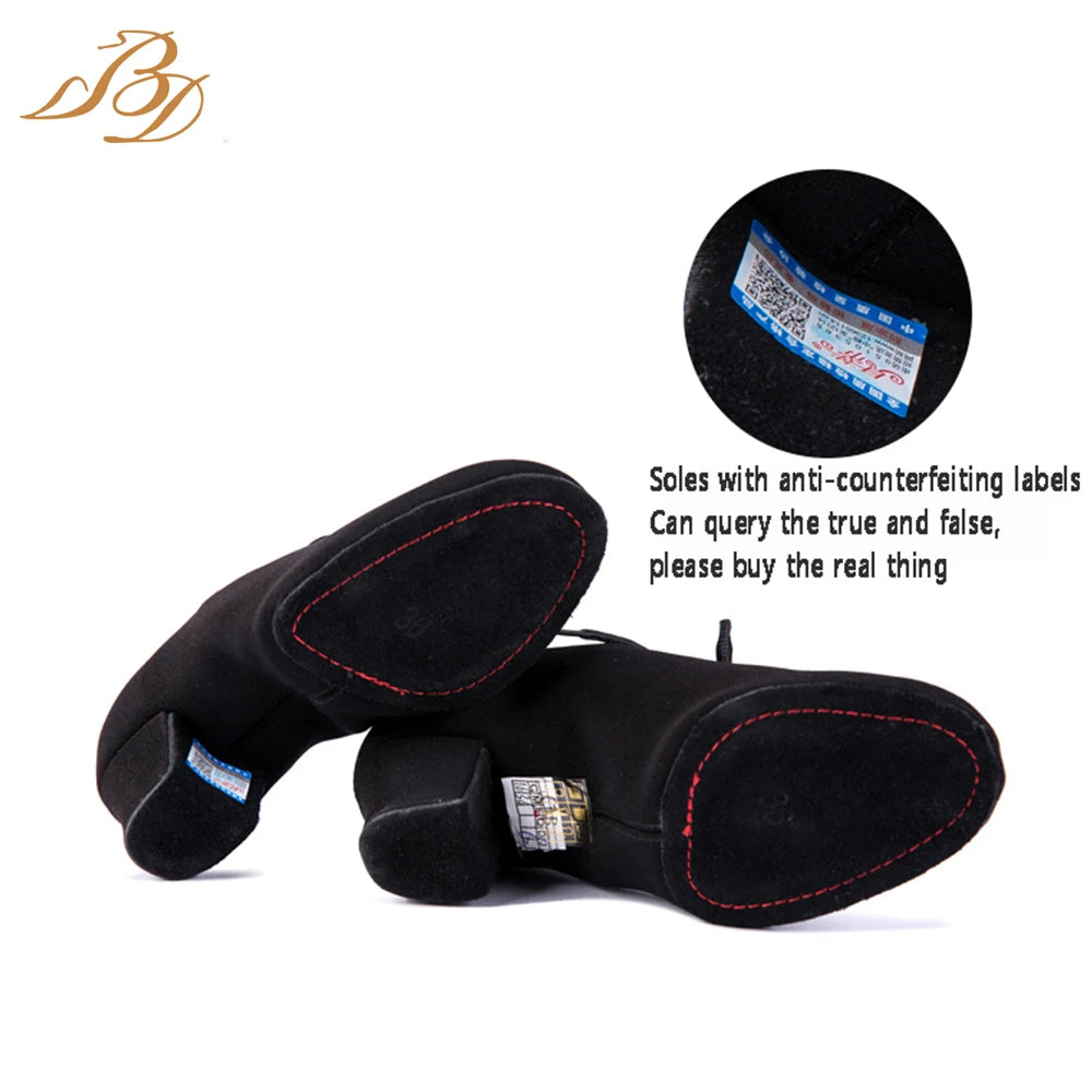 BD Dance Elegant Party Shoes for Women Latin Dance Shoes Practice Girls Child Tango Shoes Adult Social Soft Female PracticeT1-B