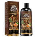 Dark Brown Color Enhancing Shampoo with Keratin & Biotin – Gentle Strengthening Hair Care with Ginseng & Ginger, Natural Chestnu