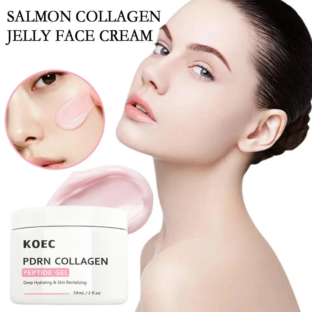 KOEC PDRN Collagen Peptide Gel Jelly Cream Hydrating Soothing Repairing Nourishing Korean Glass Skin Face Moisturizer