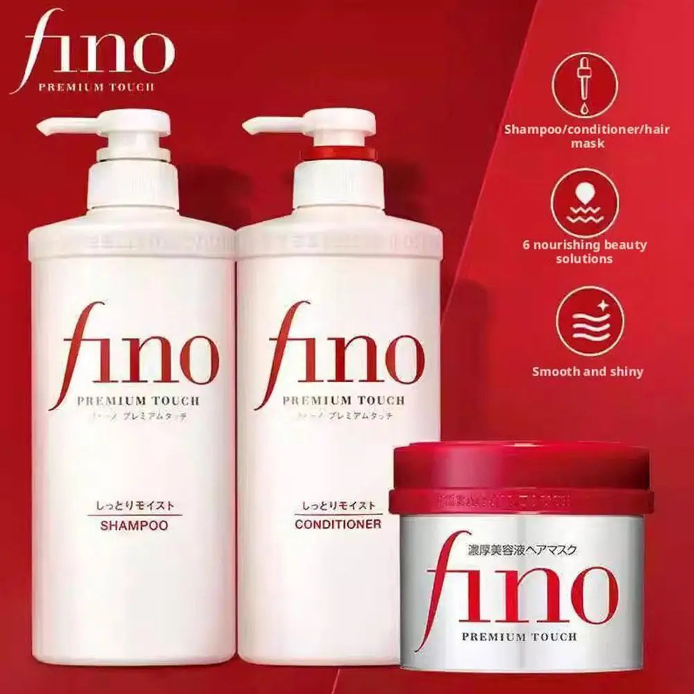 Japanese Fino Moisturizing Shampoo  Deep Repair Damaged Hair Oil Control Volumizing Improve Frizz Repair Split Ends