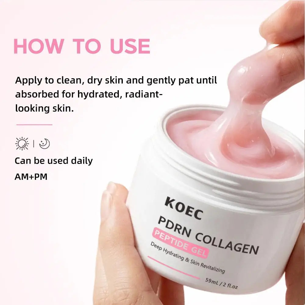 KOEC PDRN Collagen Peptide Gel Jelly Cream Hydrating Soothing Repairing Nourishing Korean Glass Skin Face Moisturizer