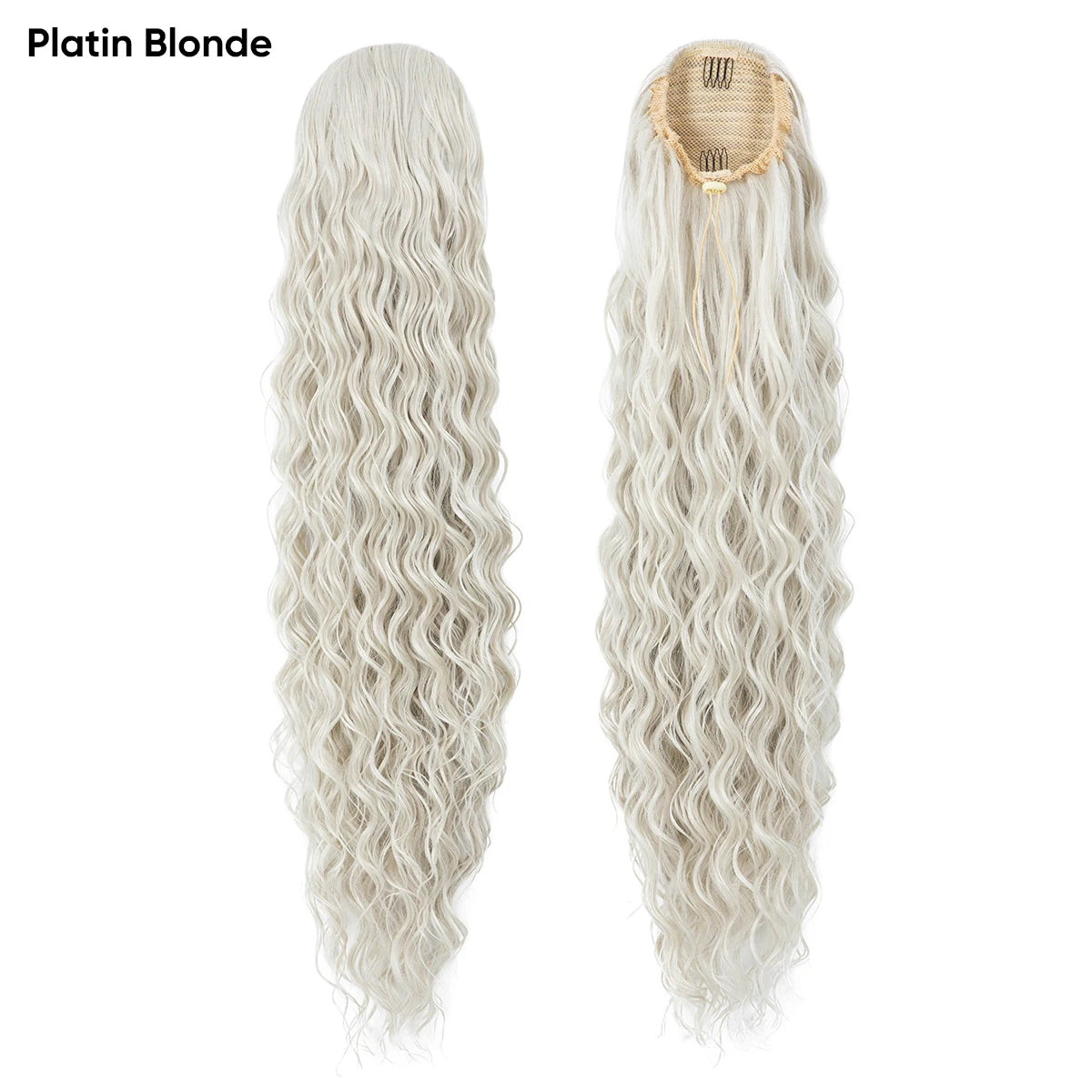 【SARLA】32-inch Women's Wavy Ponytail Hair Extension, with Drawstring and Hair Clips, Synthetic Wig Suitable for All Hair Types,