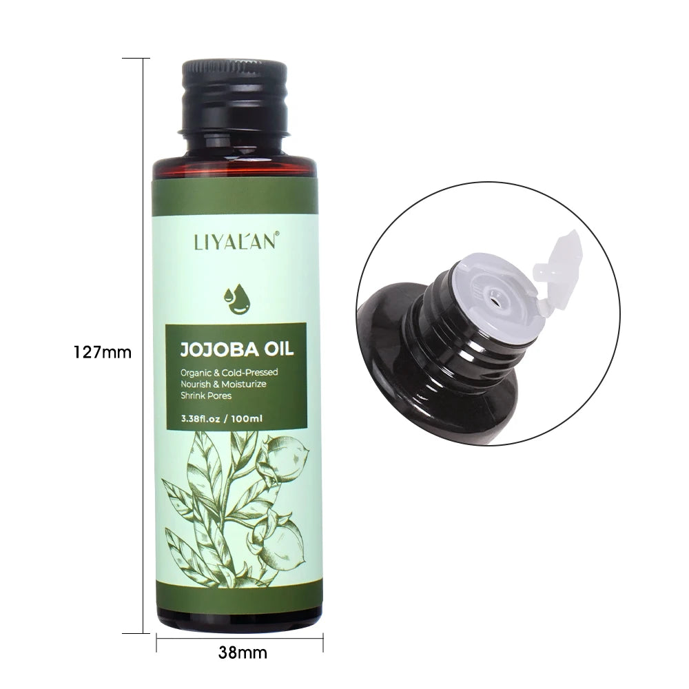 100ml Jojoba Oil Skin Moisturizing Body Massage SPA Smooth Nail Care Natural Organic Carrier Oil Beauty Health