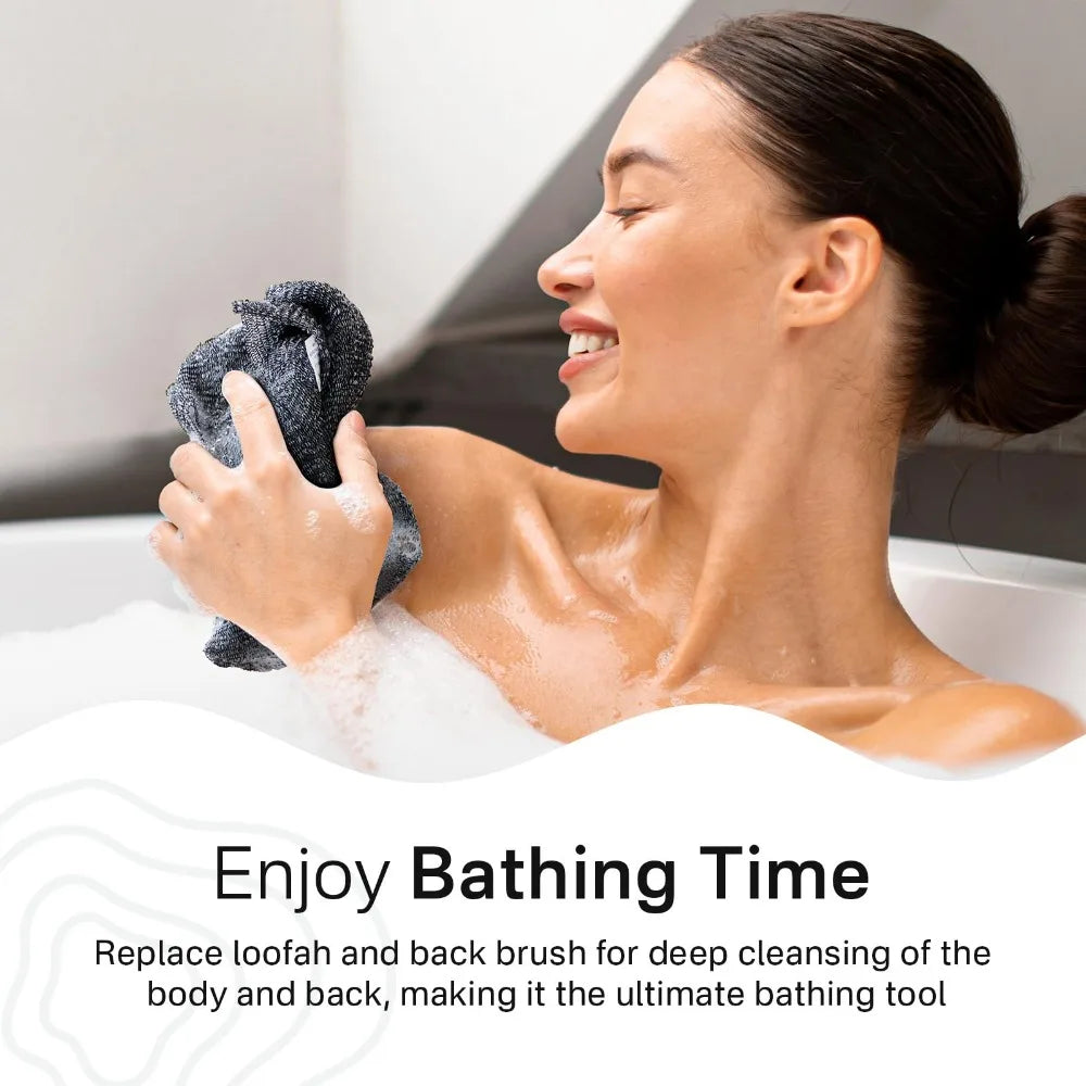 Japanese Korean Style Gentle Foaming Bath Shower Scrubber Towel for Back Exfoliation Home Use Long Unisex Bathing Accessory Soft
