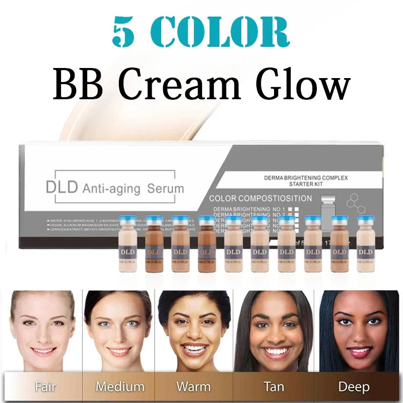 Korea BB Cream Glow Pigment Serum Kit Niacinamide Whitening Foundation Skin Sun Protection Moisturize Concealer Facial Skin Care