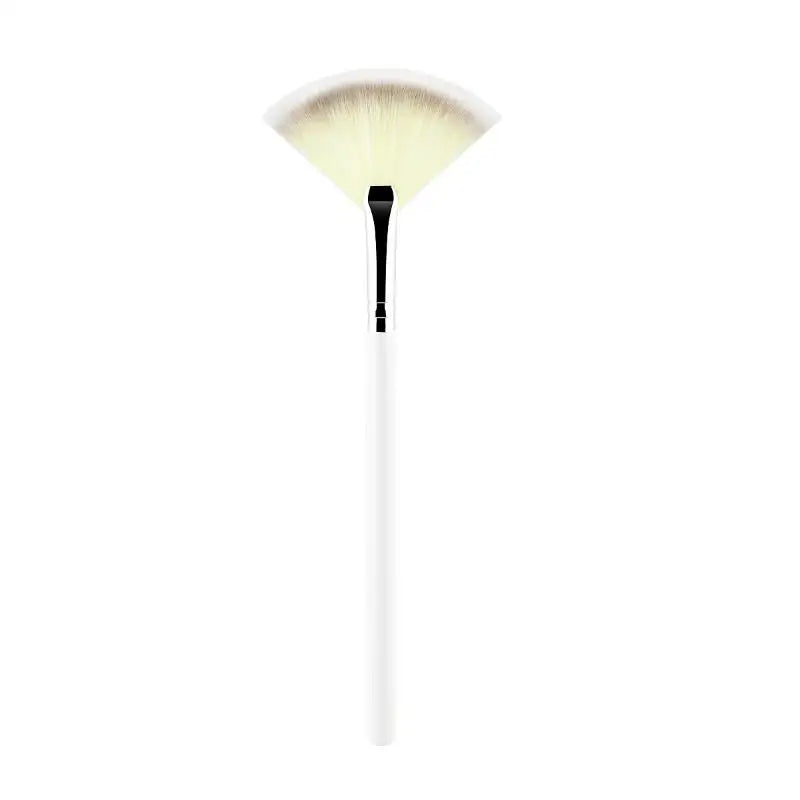Large Flat Highlight Blush Fan-Shaped Makeup Brush Powder Loose Powder Face Brush Korean Soft Cosy Even Color Tools For Women